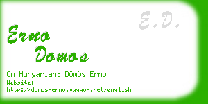 erno domos business card
